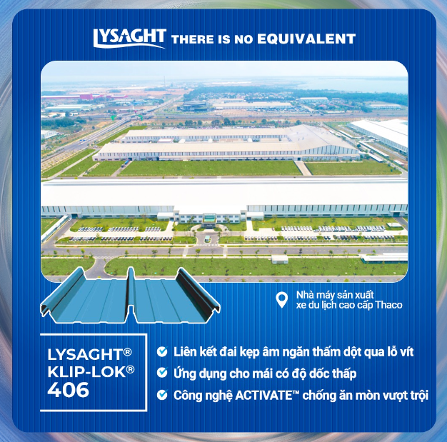 Tôn LYSAGHT KLIP-LOK® 406