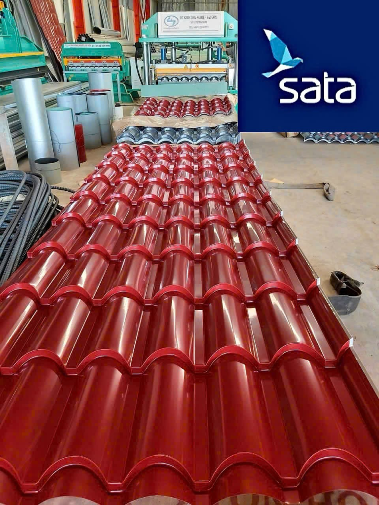 Tôn giả ngói màu đỏ đậm