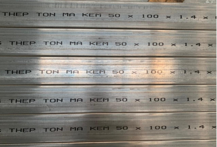 Thép hộp mạ kẽm 50x100
