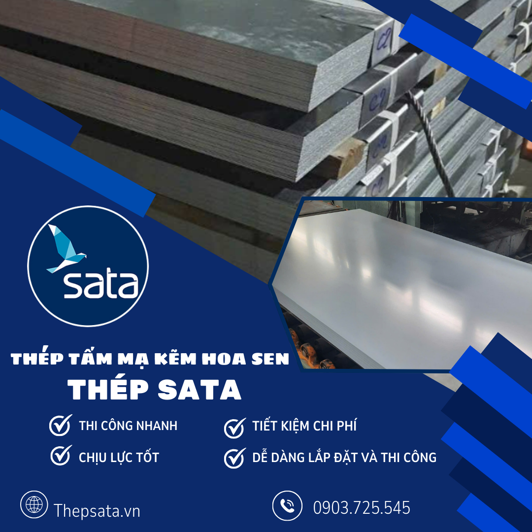 Thép tấm mạ kẽm Hoa Sen