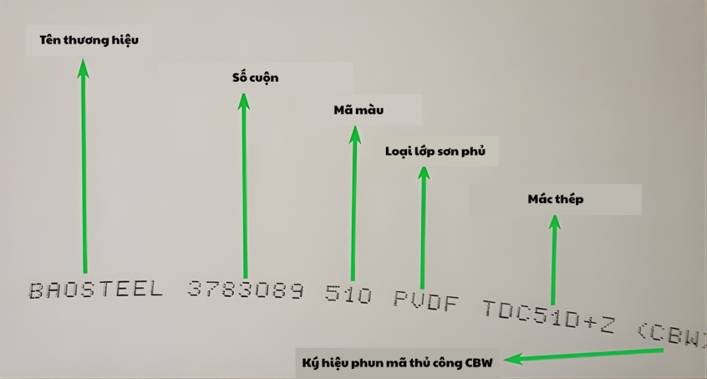 nhan biet hang chinh hang baosteel