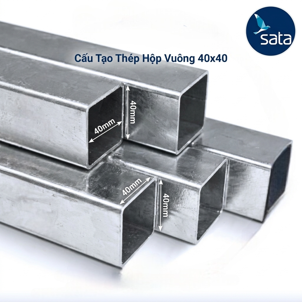 Cấu tạo thép hộp 40