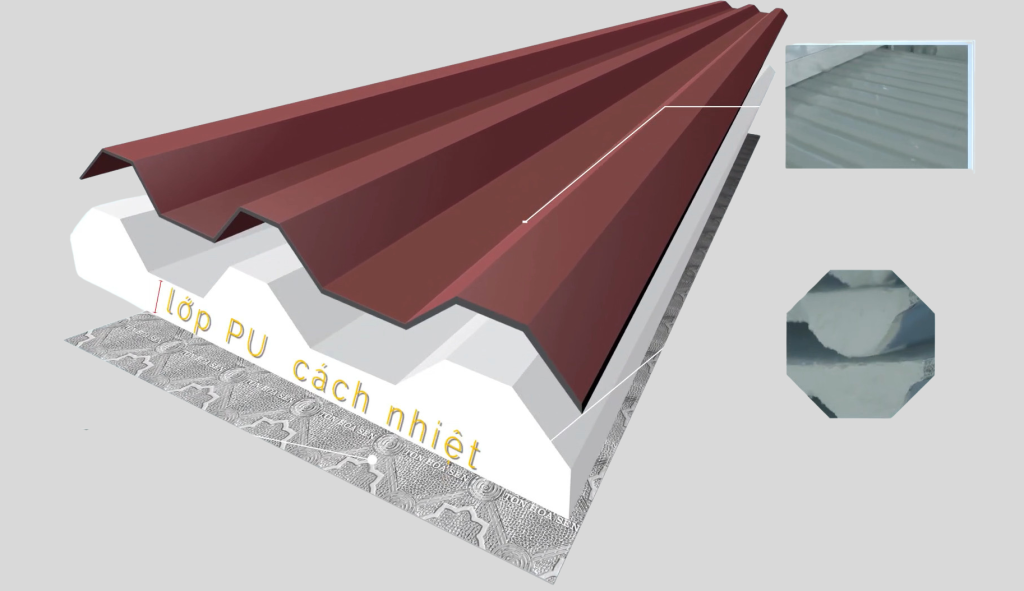 Báo Giá Tôn Xốp Hoa Sen | Bảng Giá Mới Nhất Theo Quy Cách 2 cau tao ton xop hoa sen