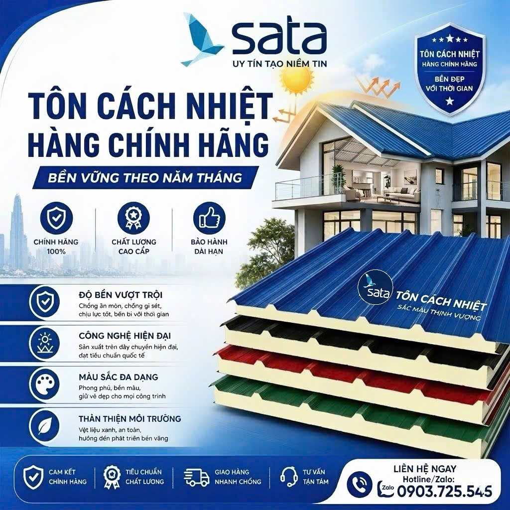 Giá Tôn Cách Nhiệt Tại Quận 11 - Chống Nóng & Cách Âm Hiệu Quả 2 Tôn Cách Nhiệt Tại Quận 11