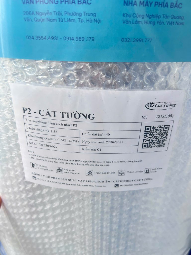 Giá Tấm Cách Nhiệt Cát Tường P2 - Giải Pháp Chống Nóng Toàn Diện 3 Tấm Cách Nhiệt Cát Tường P2